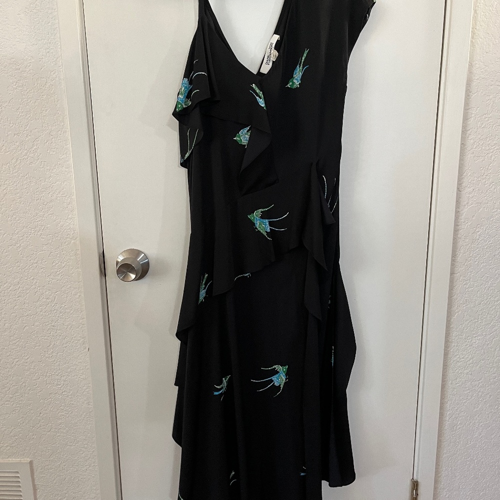 Diane von Furstenberg Asymmetric Silk Dress - size 10